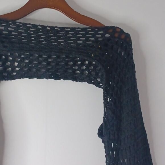 Elegant Black Knit Women's Sweater - Picture 6 of 8